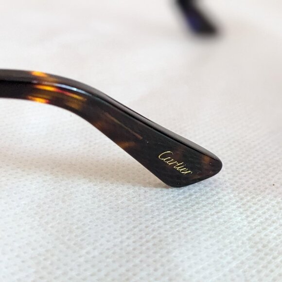 Authentic Cartier CT0275S 002 61 Aviator Pilot Sunglasses Havana Green Gold - Picture 8 of 12